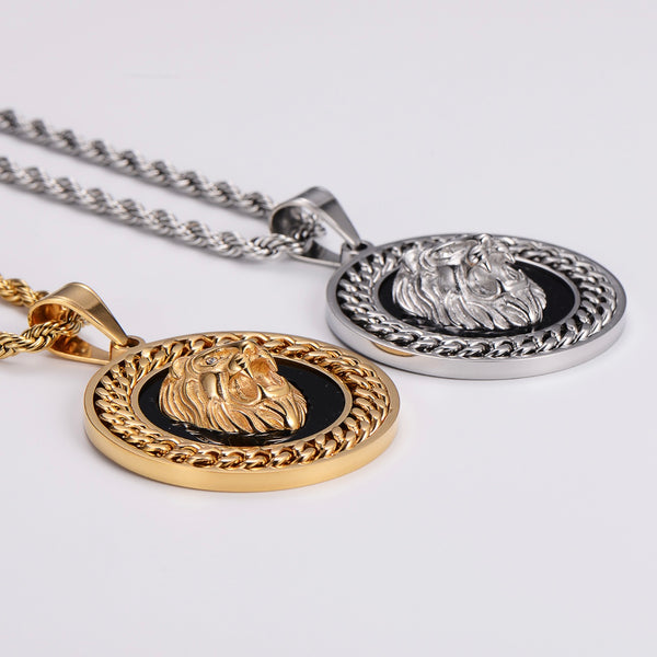 KALIKO "Lion Cuban" Rope Chain + Pendant (Silver) 523