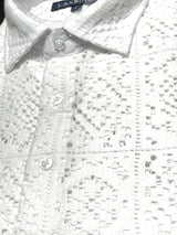 Lanzino "Woven" Short Sleeve Shirt (White) 094