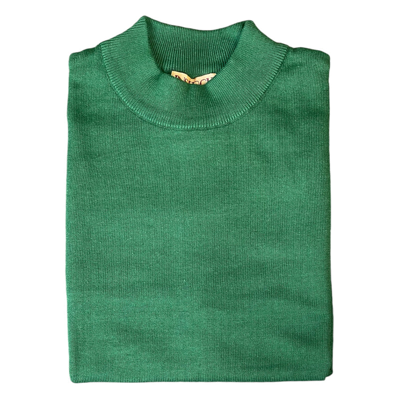 Inserch Cotton Blend Mock Sweater (Green Sapphire)i