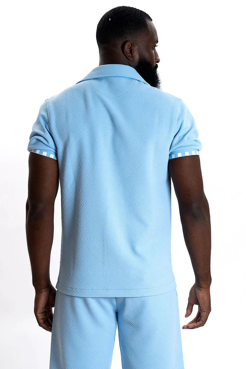 Makobi "Embossed" Shirt (Blue) 863