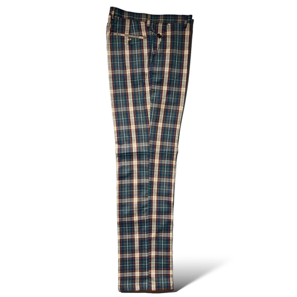 Prestige Plaid Pant (Brown/Navy/Tan) Brown-4