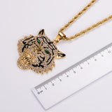 KALIKO "Tiger Eye" Rope Chain + Pendant (Gold) 033