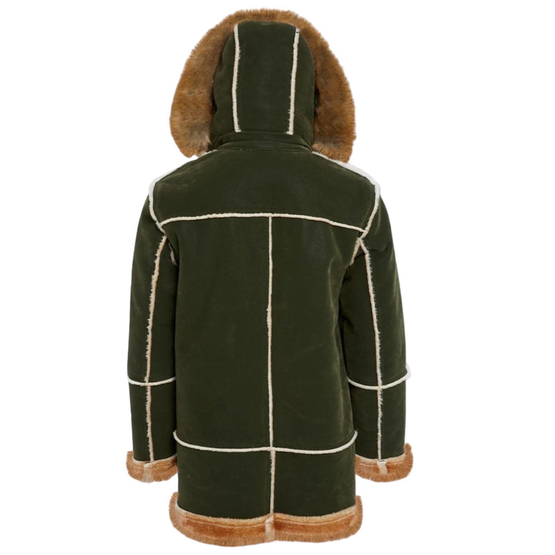 Jordan Craig Shearling Coat (Olive)