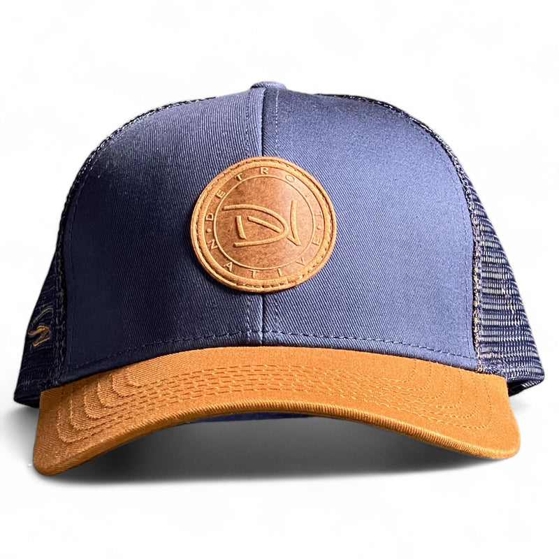 Detroit Native "Logo" Core Hat (Navy/Cognac)