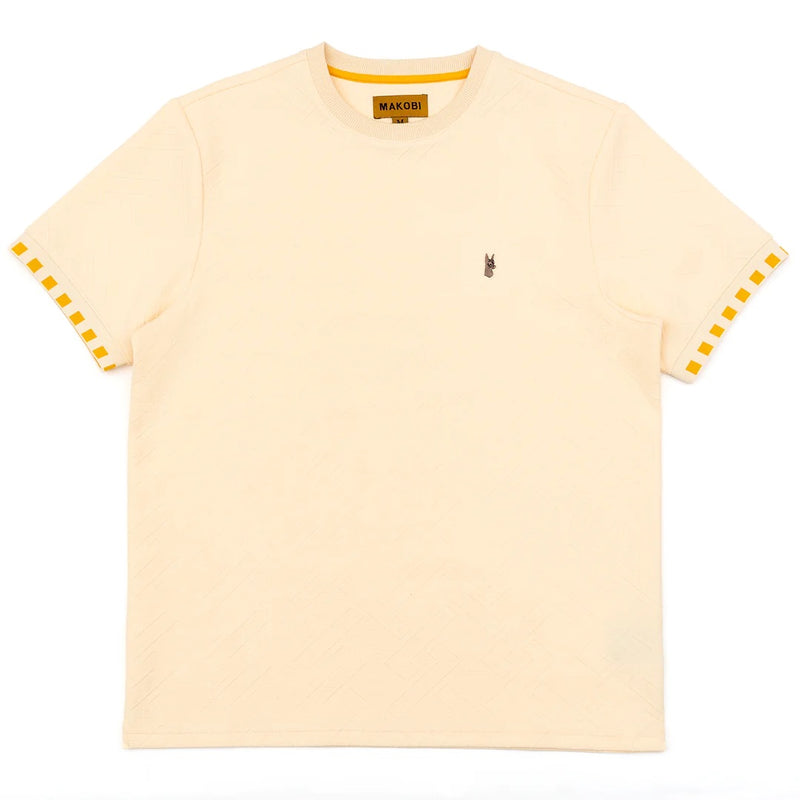 Makobi "Embossed" Crew Neck (Natural) 363