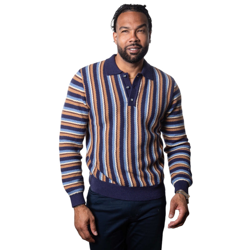 Prestige "Mandalay" Polo Sweater (Navy) 361