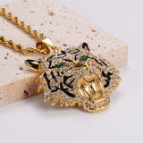 KALIKO "Tiger Eye" Rope Chain + Pendant (Gold) 033