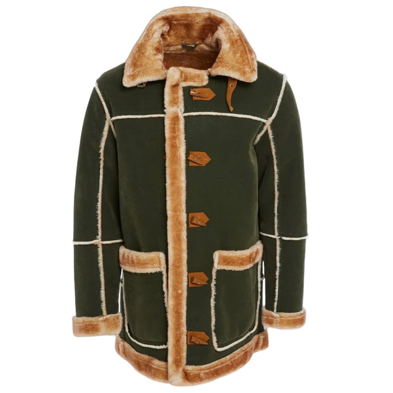 Jordan Craig Shearling Coat (Olive)