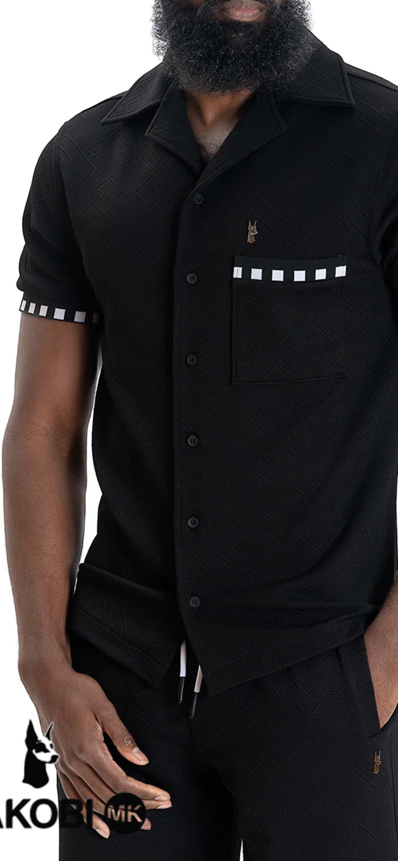 Makobi "Embossed" Shirt (Black) 863