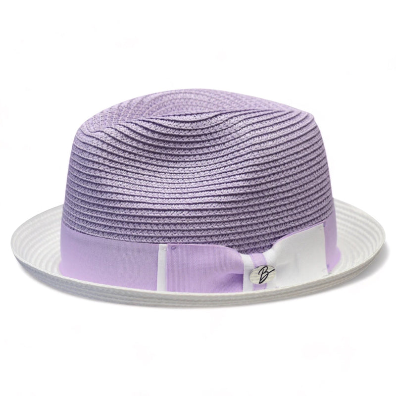 Bentley "Enzo" Stingy Brim Hat (Lavender/White)