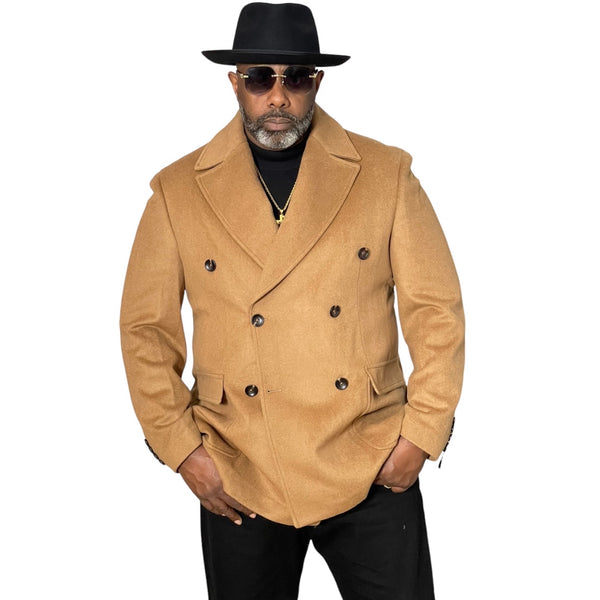 Canuti "Lankford" DB Peacoat (Camel)