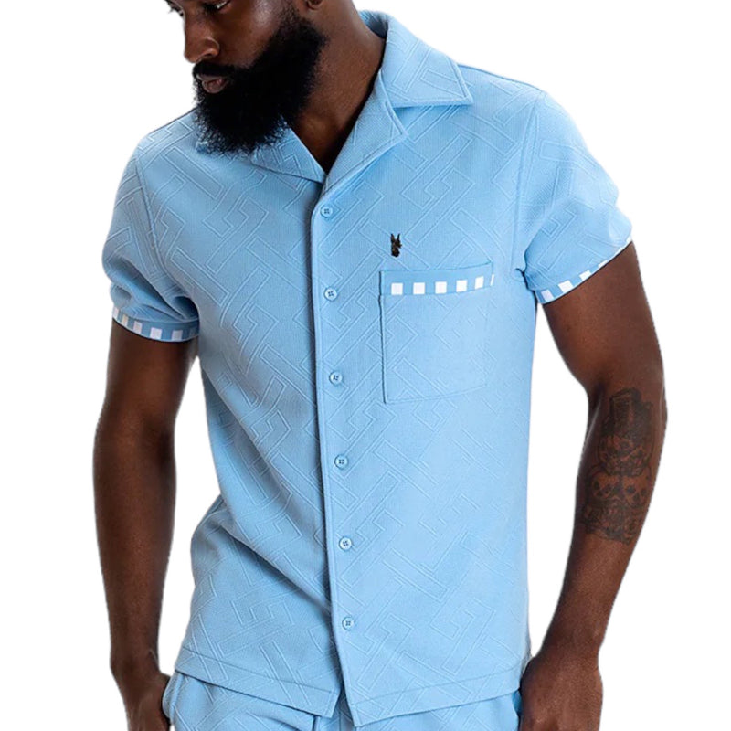 Makobi "Embossed" Shirt (Blue) 863