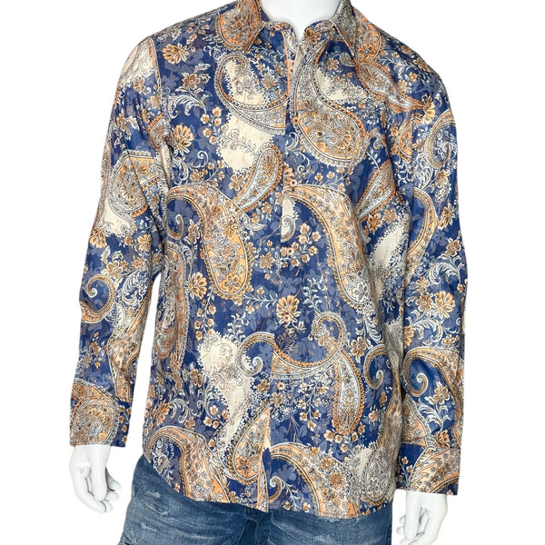 Cigar Couture "Sunset2" Shirt (Navy) 4618