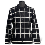 Lanzino Button up Sweater (Black/White)