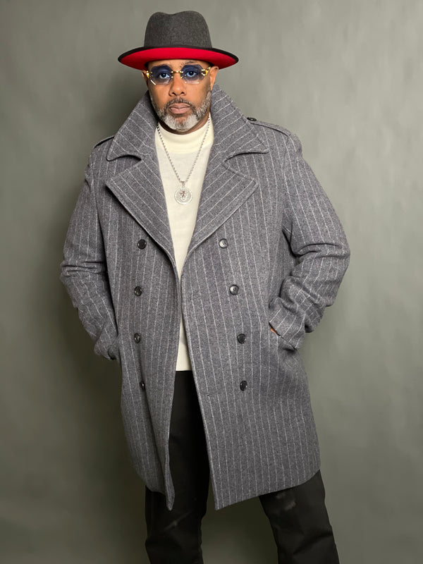 Canuti DB 3/4 Length "Clayton" Peacoat (Gray)