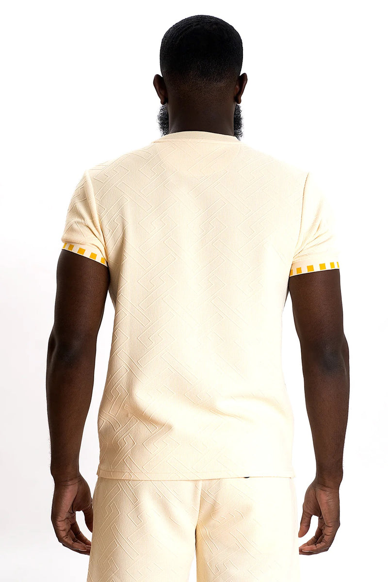 Makobi "Embossed" Crew Neck (Natural) 363