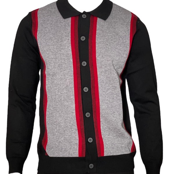 Cigar Couture "Vango" Sweater (Black/Gray/Red) 362