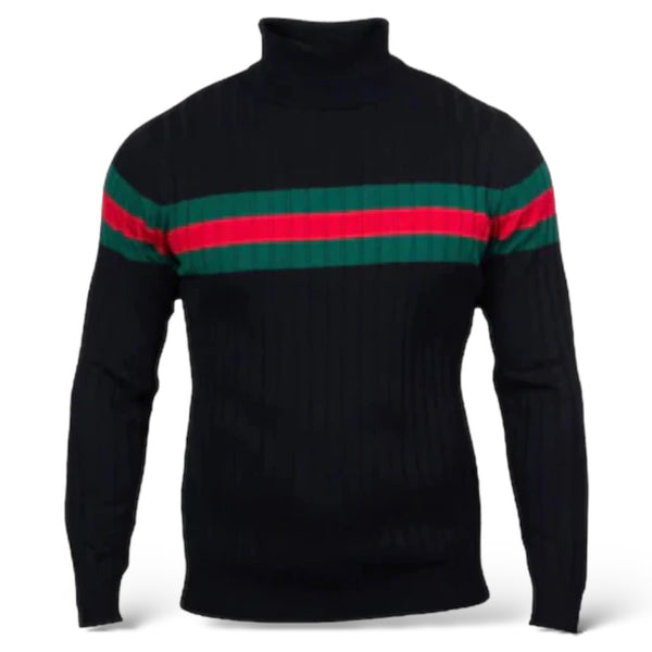 Prestige Designer "Southshore" Turtleneck (Black/Red/Green)