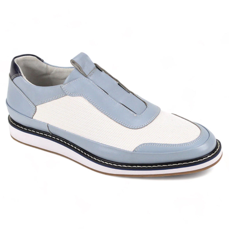 Giovanni Leather Soft Bottom Shoe (Blue/White) Levi