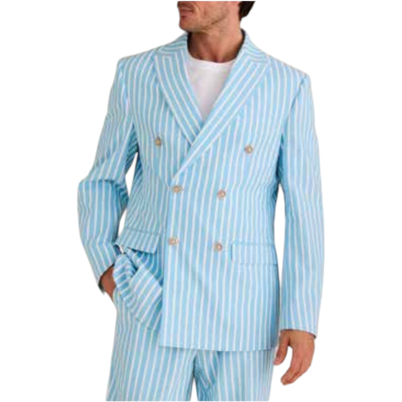 Inserch DB Wide Seersucker Suit (Blue Mist)