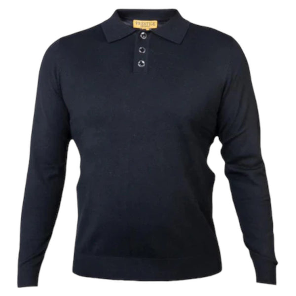 Prestige Cashmere Feel "classico" Polo (Navy) 390