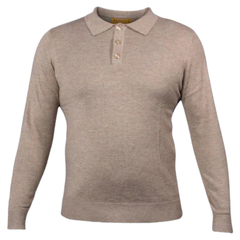 Prestige Cashmere Feel "classico" Polo (Oyster)390