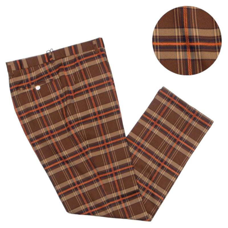 Prestige Plaid Pant (Brown/Orange/Navy) Brown-10