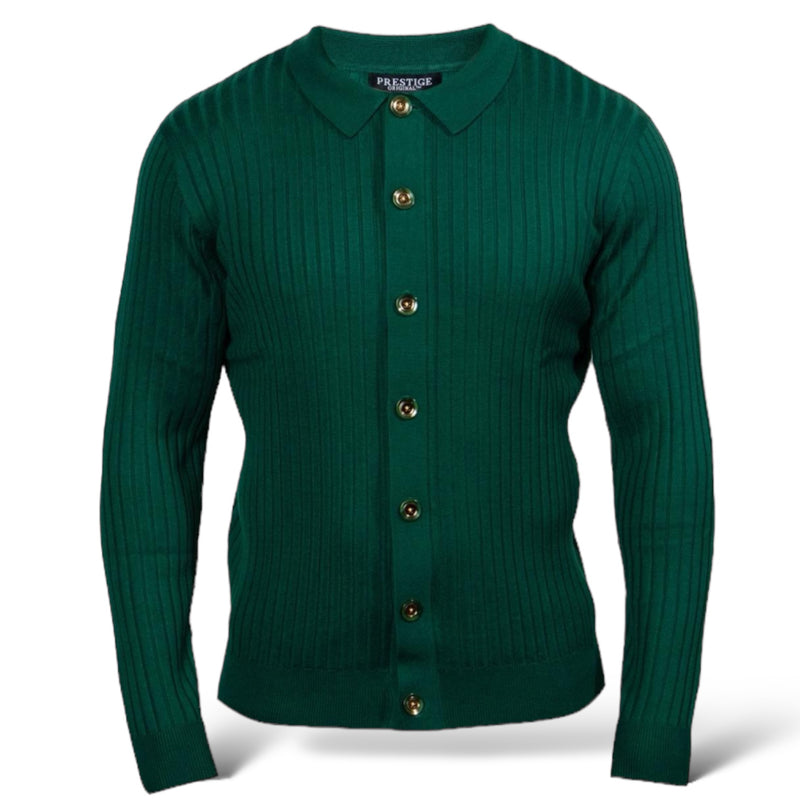 Prestige "Mazkel" Button Up Sweater (Green) 292