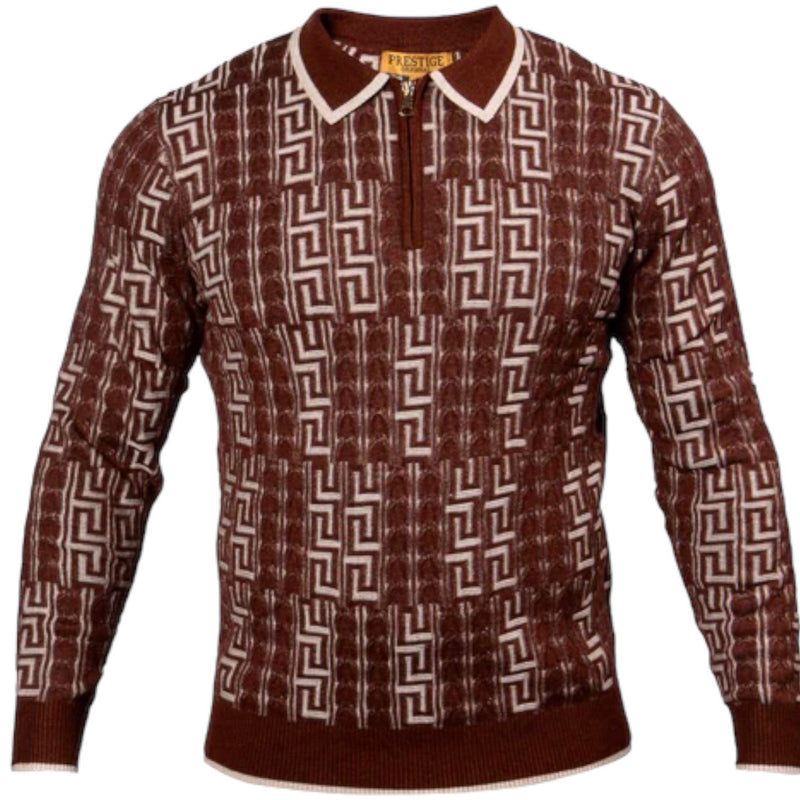 Prestige "Vector" Polo Sweater (Brown) 571