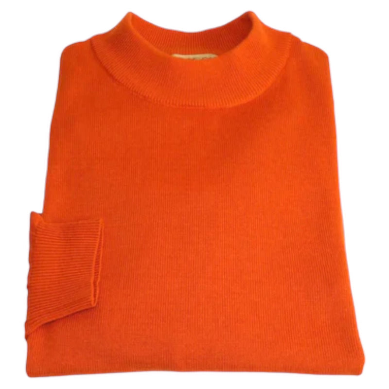 Inserch Cotton Blend Mock Sweater (Orange)