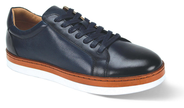 Giovanni Leather White Bottom Sneaker (Navy) Porter