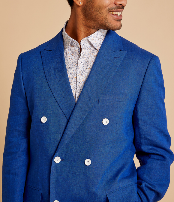 Inserch "DB" Premium Linen Blazer (Estate Blue) 560