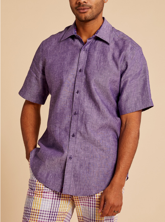 Inserch Linen Premium Shirt (Purple) 717