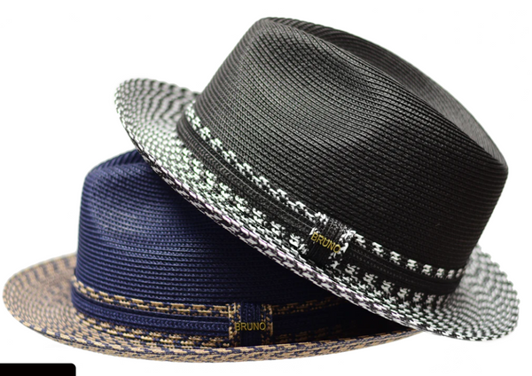 Bruno Capelo Straw Hat "Antonio" (Black/White)