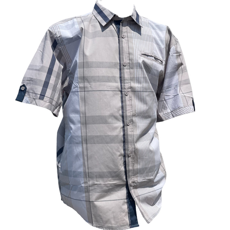 Veno Plaid Shirt (Gray) 898