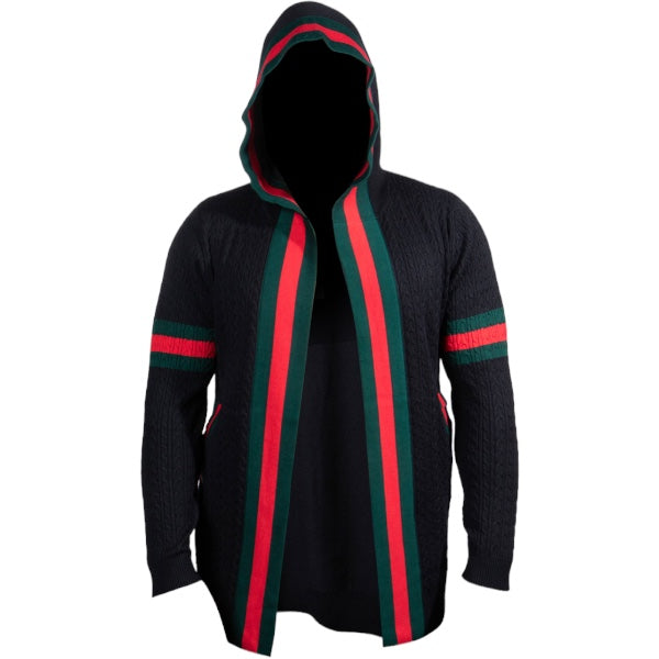 Prestige "Bugatchi2.0" 3/4 Length Hoodie (Black/Red/Green) 475