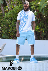 Makobi "BRX" Shorts (Blue/White)