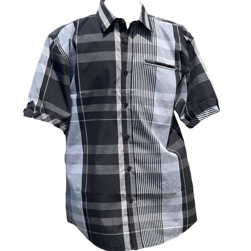 Veno Plaid Shirt (Black) 898