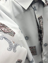 Bassiri "Flow" Shirt (White/Brown/Black) 3884