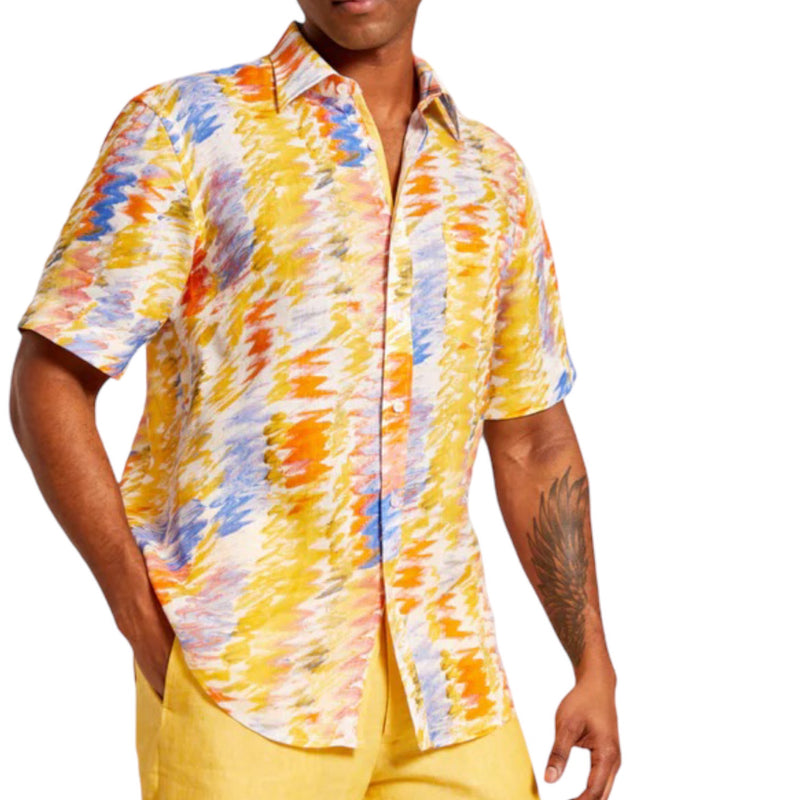 Inserch Linen Premium Shirt (Yellow/Royal/Orange)