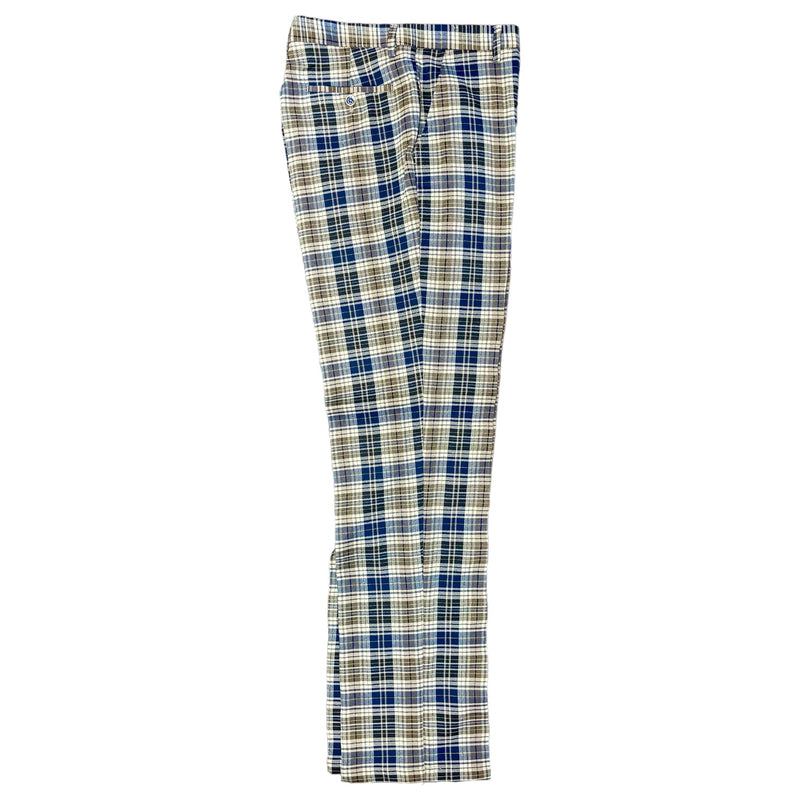 Prestige Plaid Pant (Navy/Taupe) Navy-1