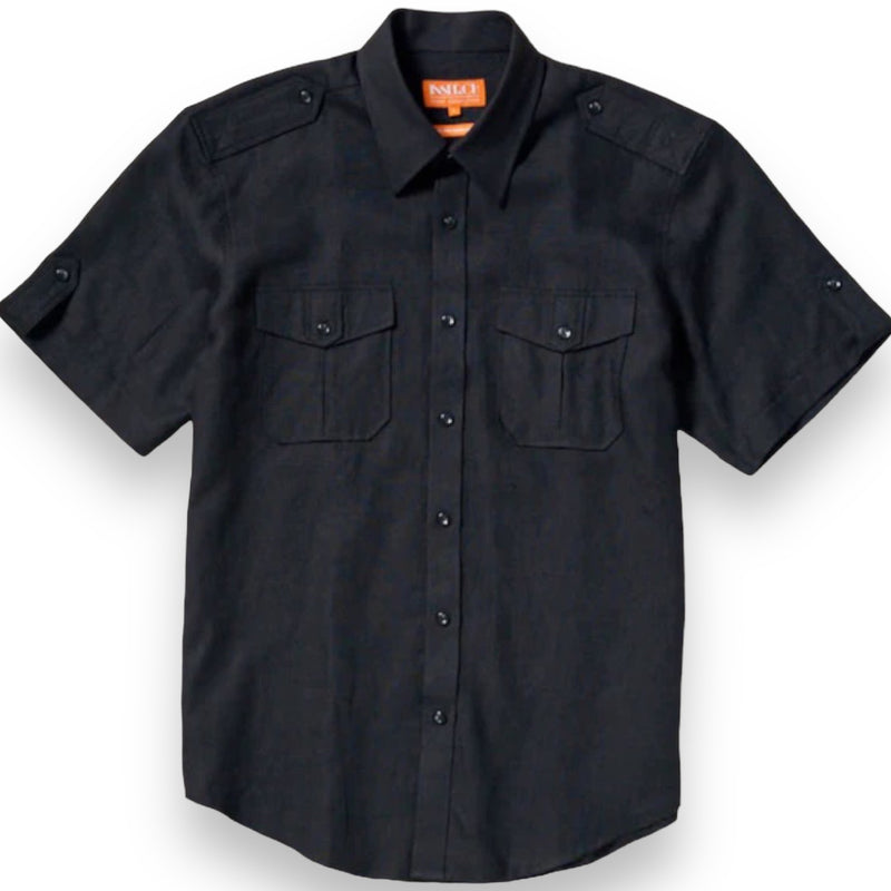 Inserch Military Linen Shirt (Black)