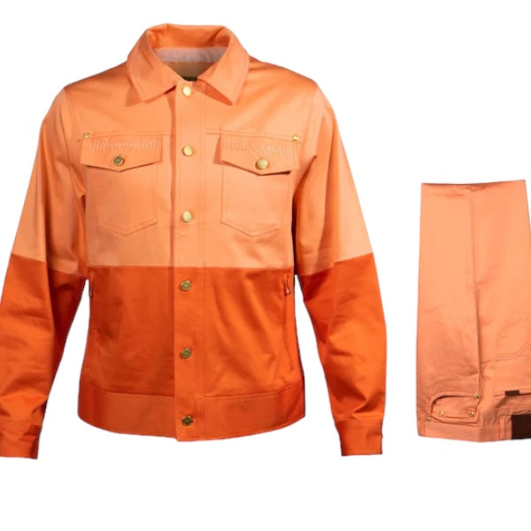 Prestige Cotton Denim Set (Peach)