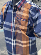 Veno Plaid Shirt (Navy) 898