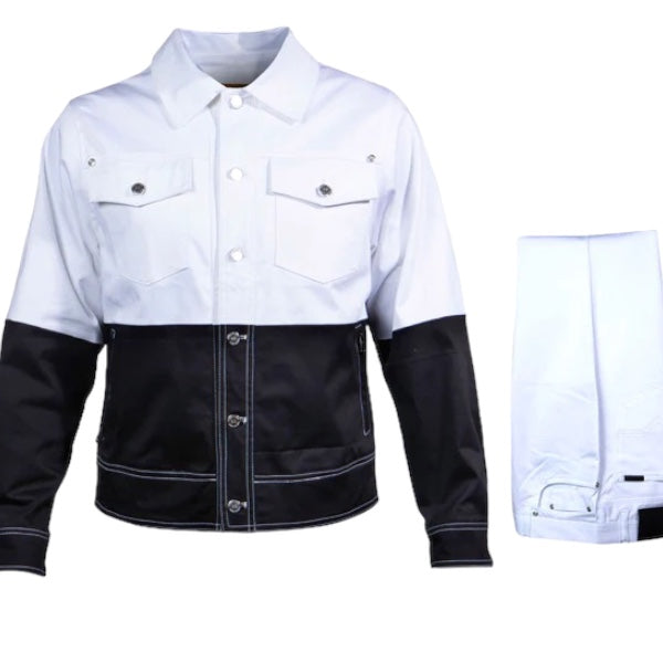 Prestige Cotton Denim Set (Black/White)