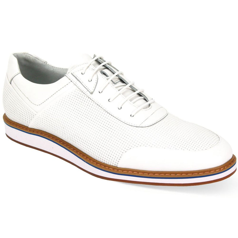 Giovanni Leather Soft Bottom Shoe (White) Lorenzo