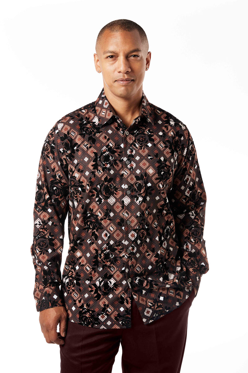 Stacy adams "Raphael" Shirt 4940 (Brown)