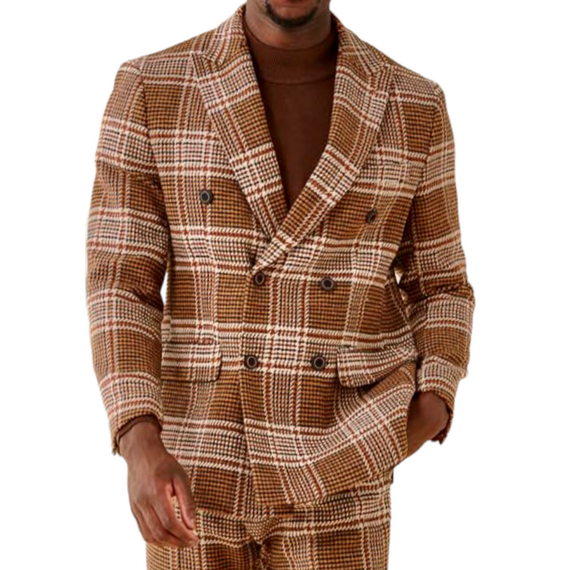 Inserch "GQ" Blazer Windowpane (Brown/Cream/Rust)