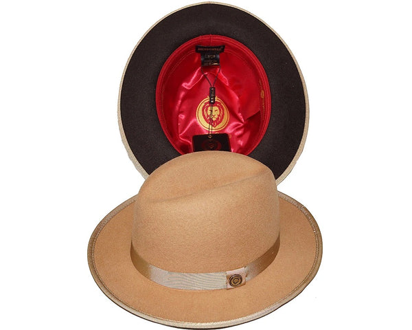 Bruno Capelo Red Bottom Hat "keenan" (Acorn/Chocolate Brown)