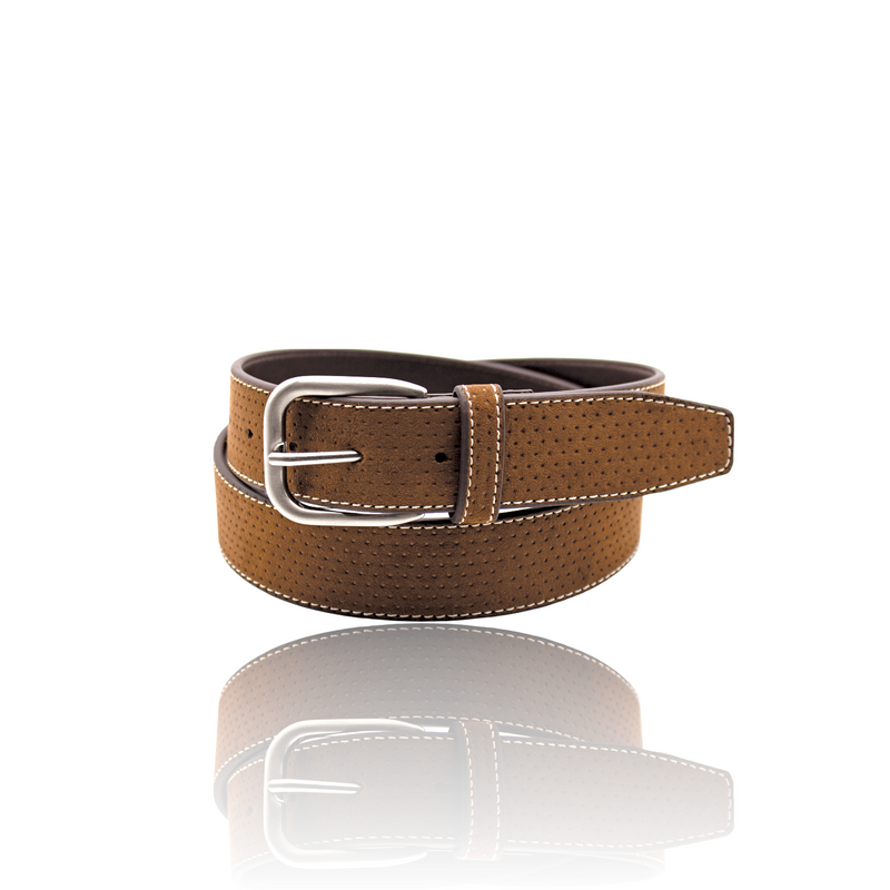 Stacy Adams Suede Belt "Ramsey" Tan